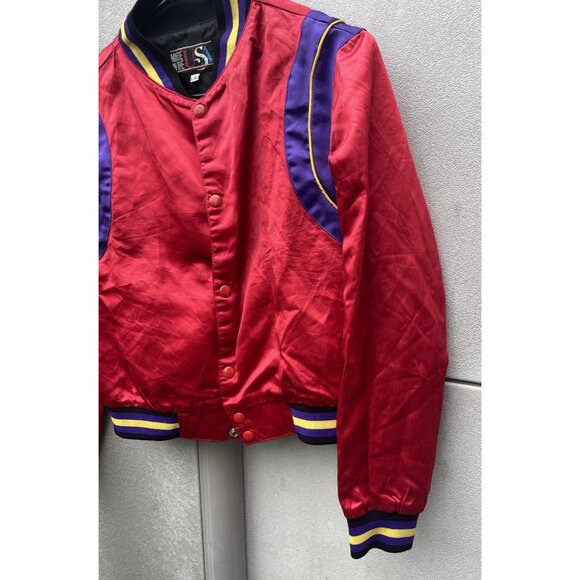 Vintage No Doubt Gwen Stefani Red Varsity Jacket  Women’s Sz L/XL Rock 90s READ! - Picture 2 of 16